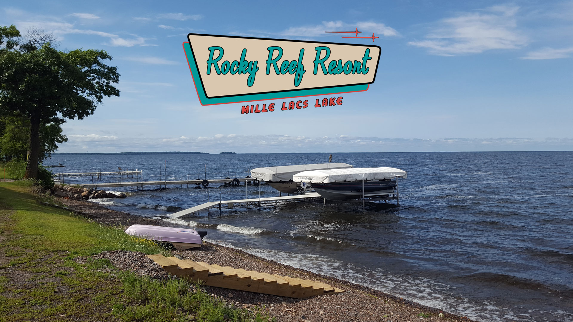 Rocky Reef Resort Lakeside Bar & Grill, Cabin Rentals, Ice Fishing